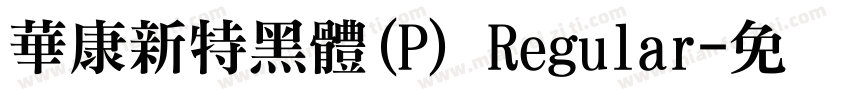 華康新特黑體(P) Regular字体转换